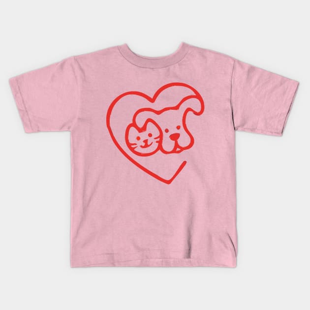 I Love my Dog and Cat Kids T-Shirt by PatrioTEEism